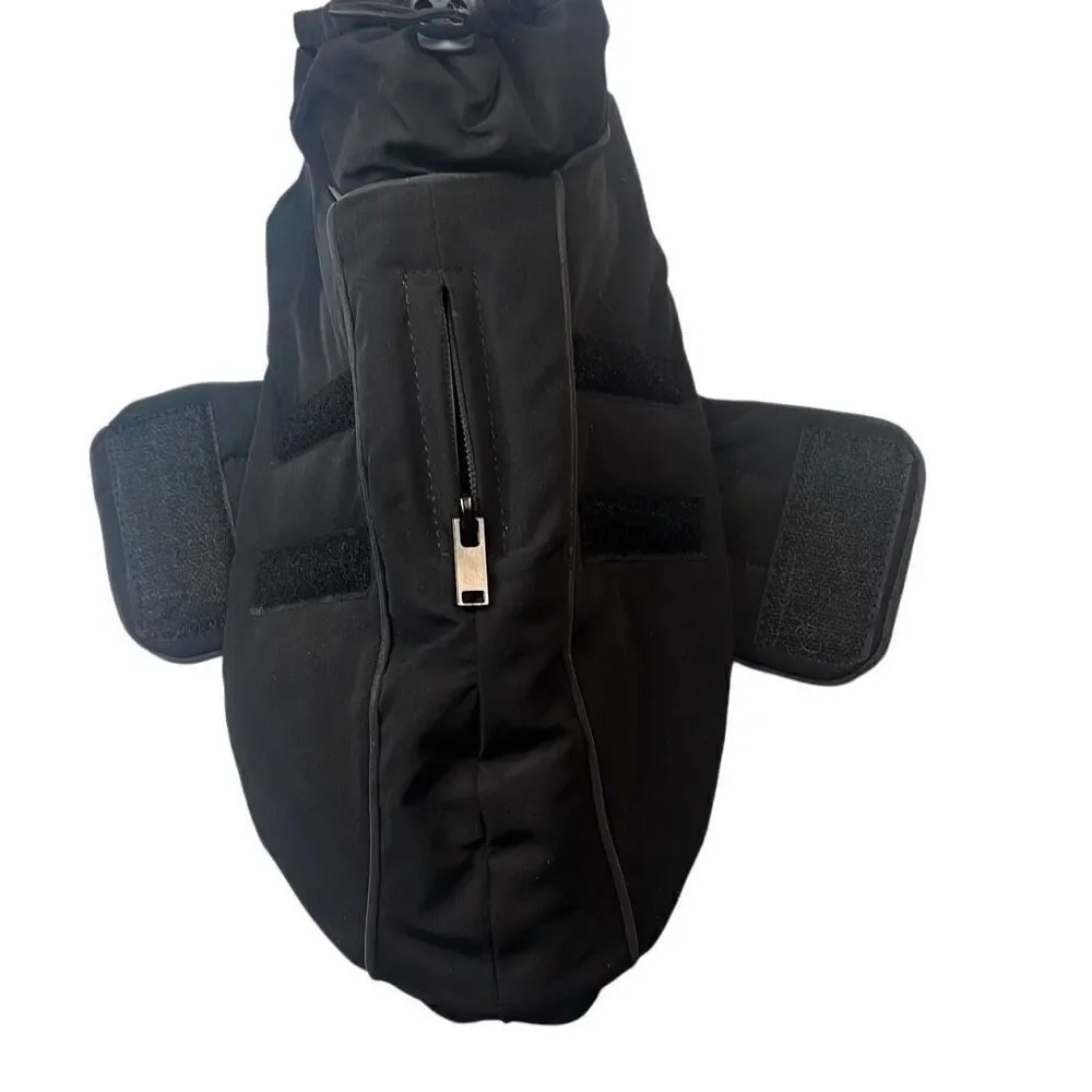 New Zara dog quilted winter black jacket coat teacup size